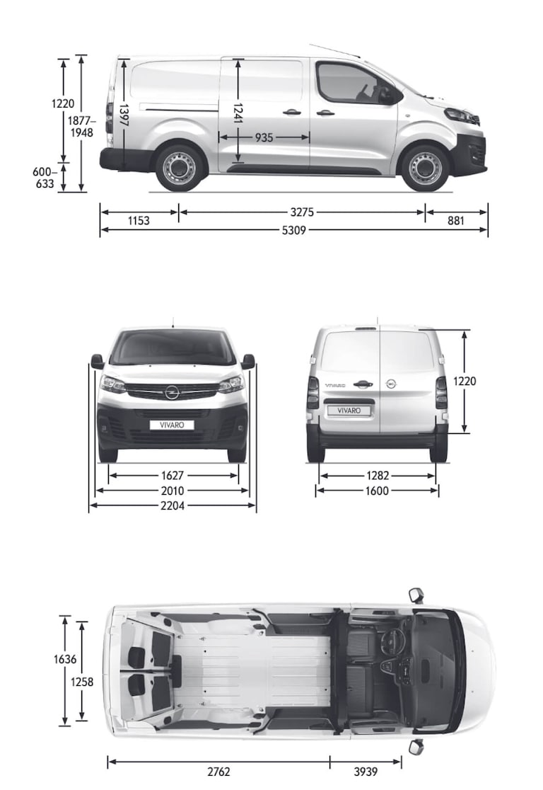 Faszinierend Abmessungen Opel Vivaro Ebenbild